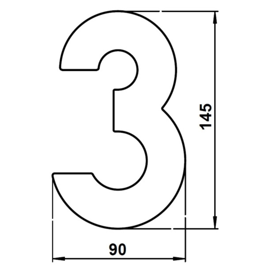 Plus Albert Leuchten | Numero De Maison 3- En Inox Alu